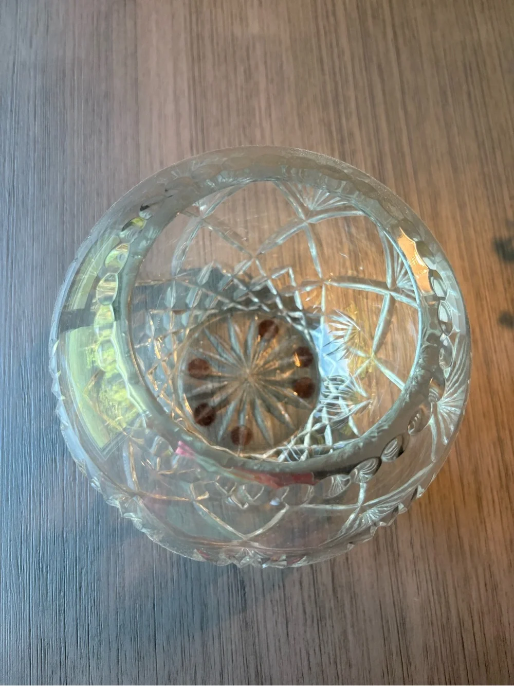 Vintage wedgewood crystal rose bowl